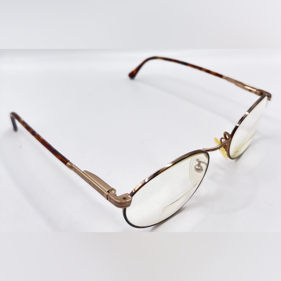 Vintage Fratelli Lozza Chester Tortoise Gold Oval Sunglasses Frames Only - Picture 1 of 8